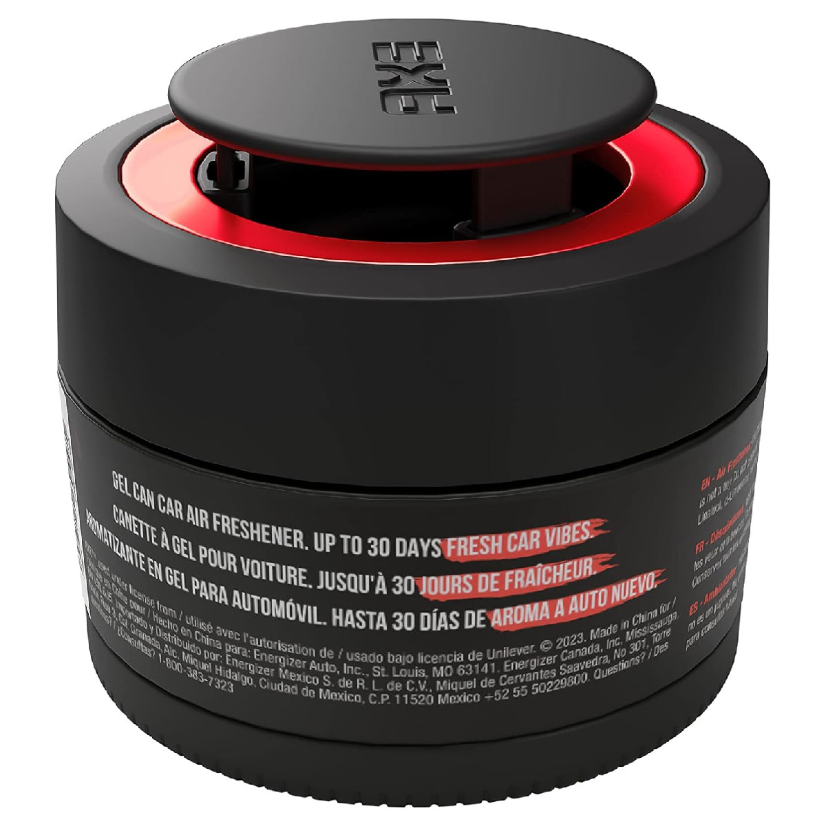 4 Pack Aromatizante Auto AXE GEL Dark Essence aroma Pimienta y Cedro.