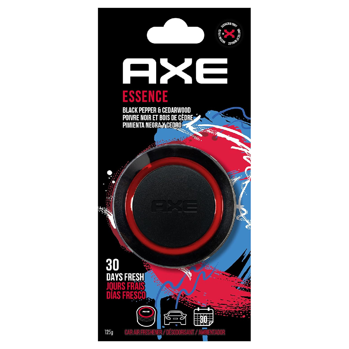 4 Pack Aromatizante Auto AXE GEL Dark Essence aroma Pimienta y Cedro.