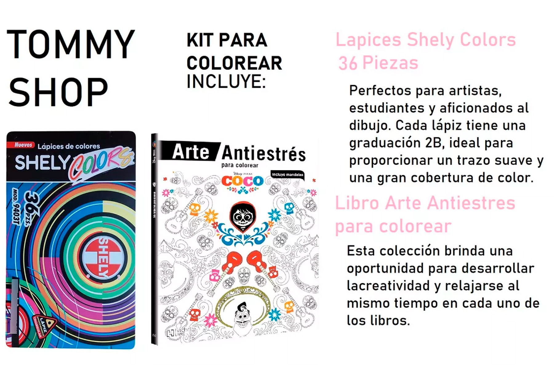 Libro Disney Infantil Personajes + 36 Colores Shely Estuche.