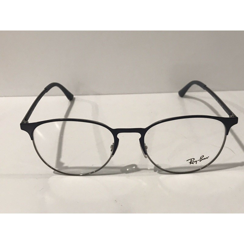 Lentes de sol Ray Ban Oftalmico Rb6375 2981 Round Metal Azul Plateado