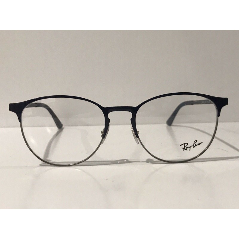 Lentes de sol Ray Ban Oftalmico Rb6375 2981 Round Metal Azul Plateado