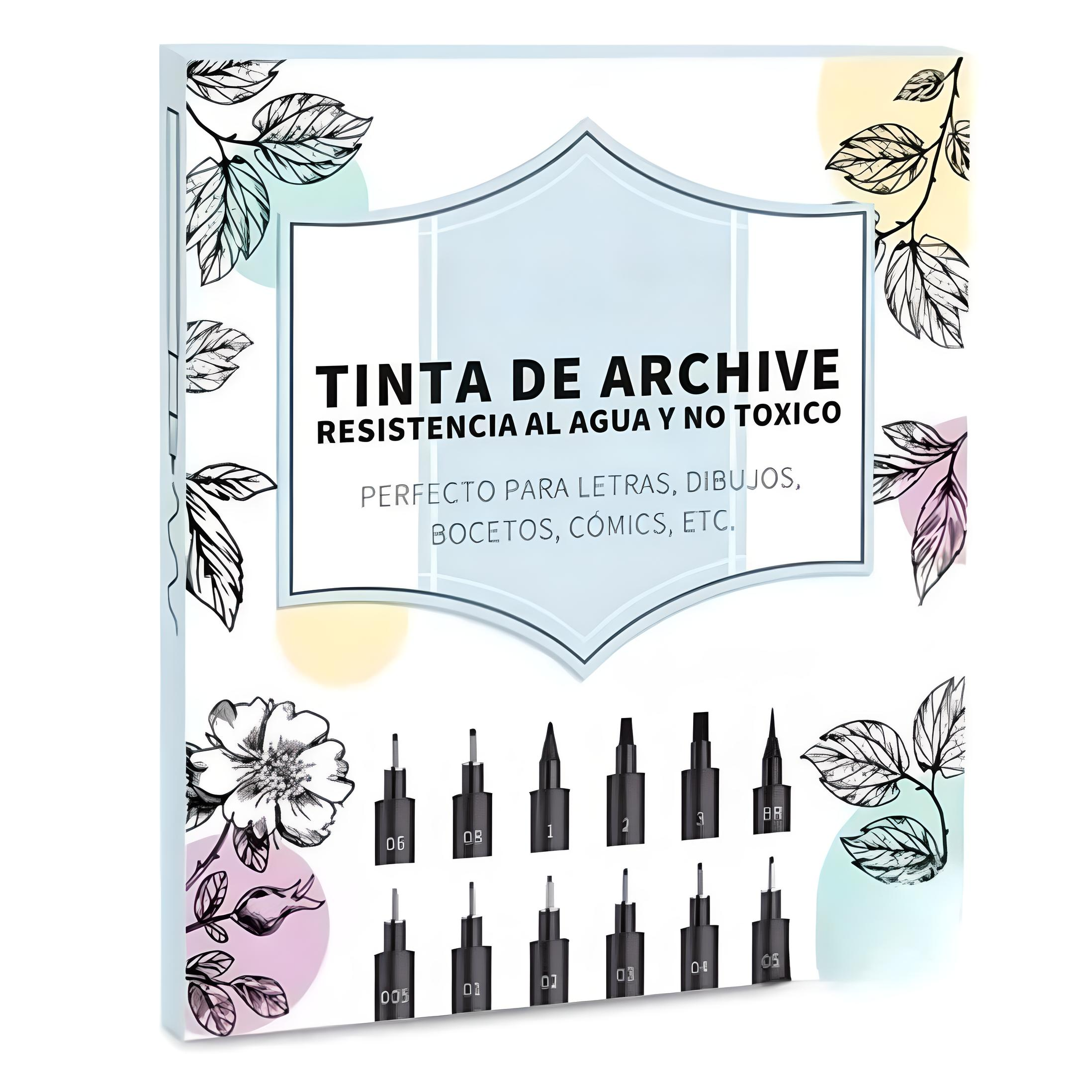 Estilografos Fineliner Lettering Manga Bosquejo Pigment Liner Fina 12 Unidades Negro