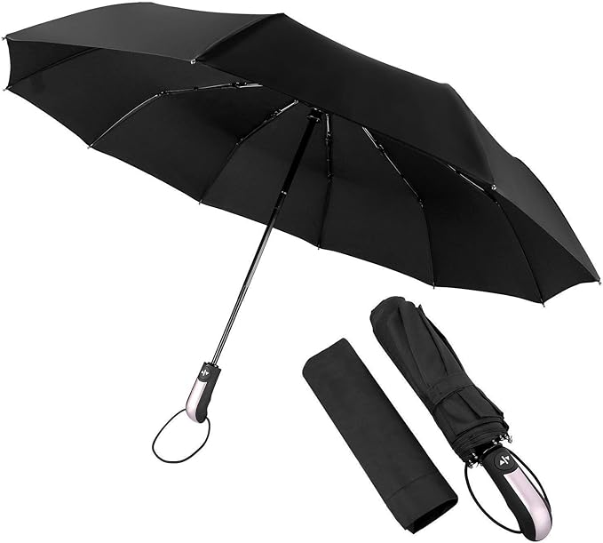Salandens Paraguas,Sombrillas Para Lluvia Automático,Encendido y Apagado Automático,Paraguas Con 10 Varillas,Sombrilla Para Protección Uv,Paraguas Para Lluvia Anti-Viento,Paraguas De Bolsillo.