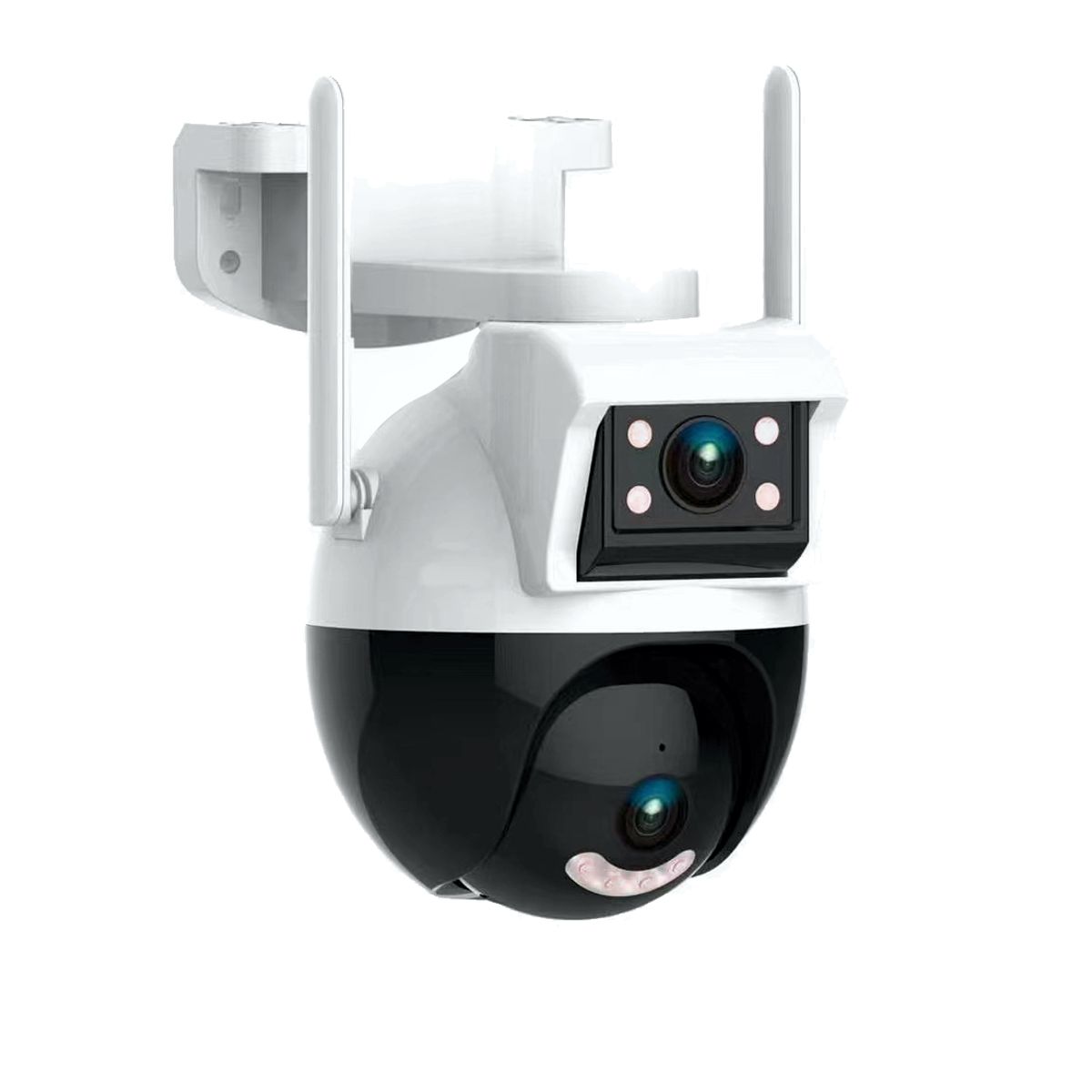Camara De Seguridad Doble Lente 2+2mpx WIFI PTZ 360 grados Para Interiores y Exteriores.