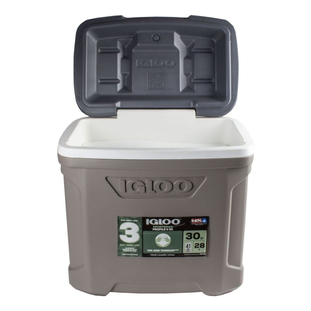 Hielera Igloo Sportsman 30Qts Portavasos 20lts - Gris.