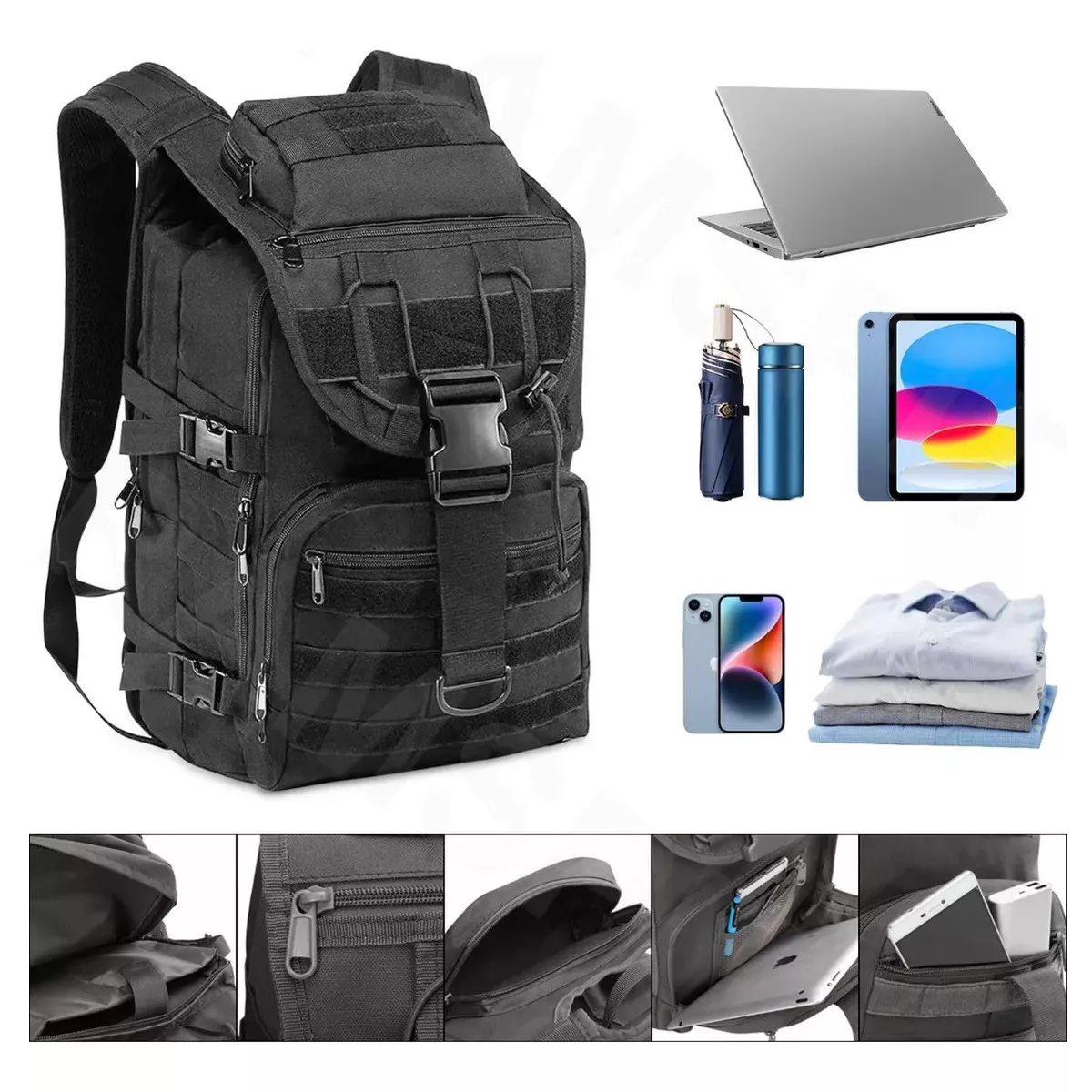Mochila Táctica Militar Backpack Campismo Ciclismo Escolar Oficina Deportiva Multiusos