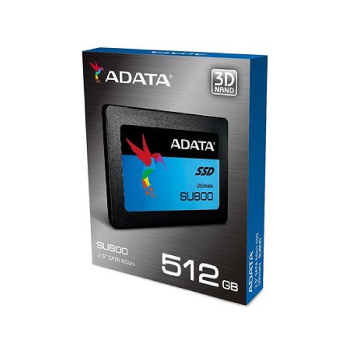 SSD Adata Ultimate SU800 512GB SATA III 2.5'' 7mm interno plástico laptop gamer pc gabinete negro