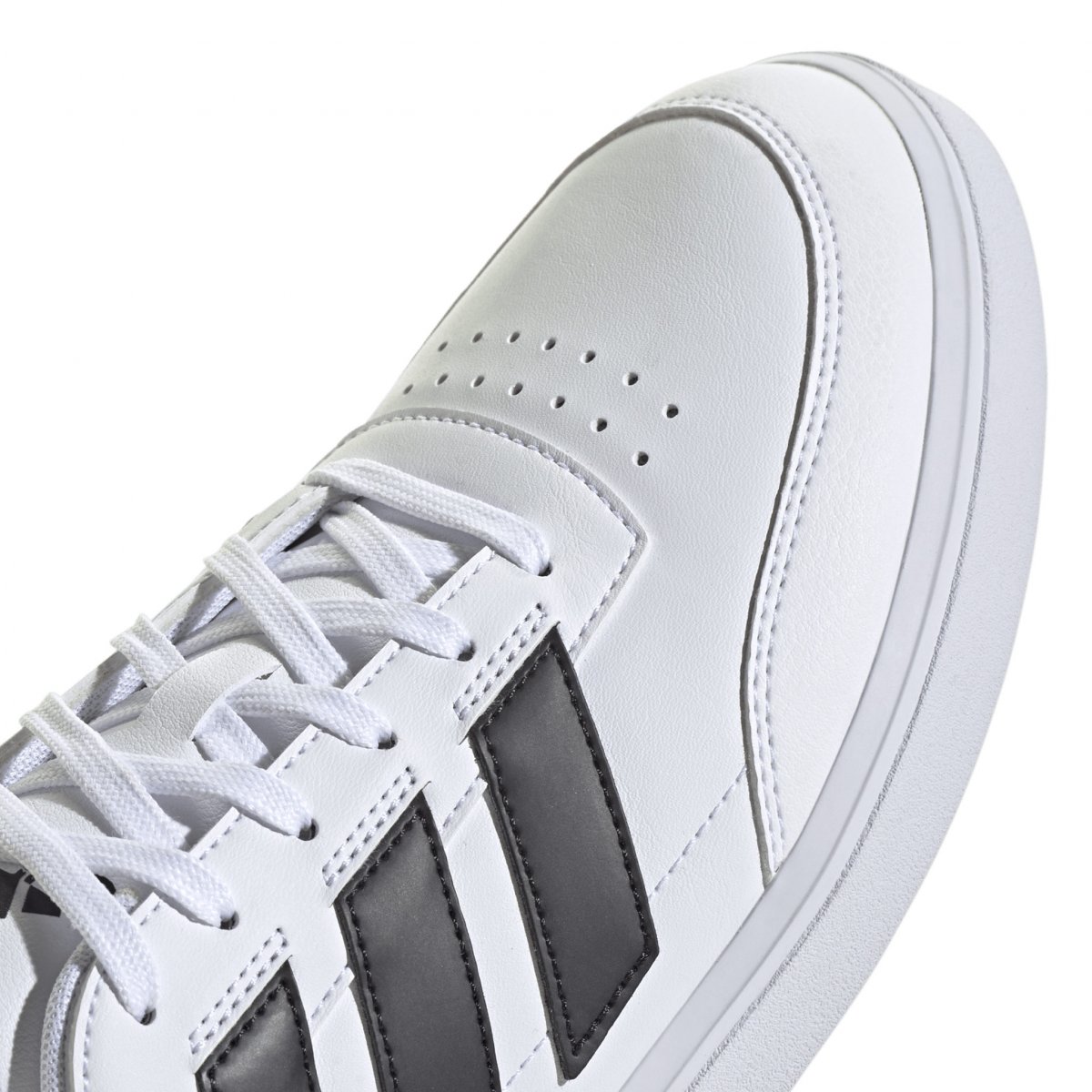 Tenis Casual Adidas Court Block Color Blanco Para Hombre