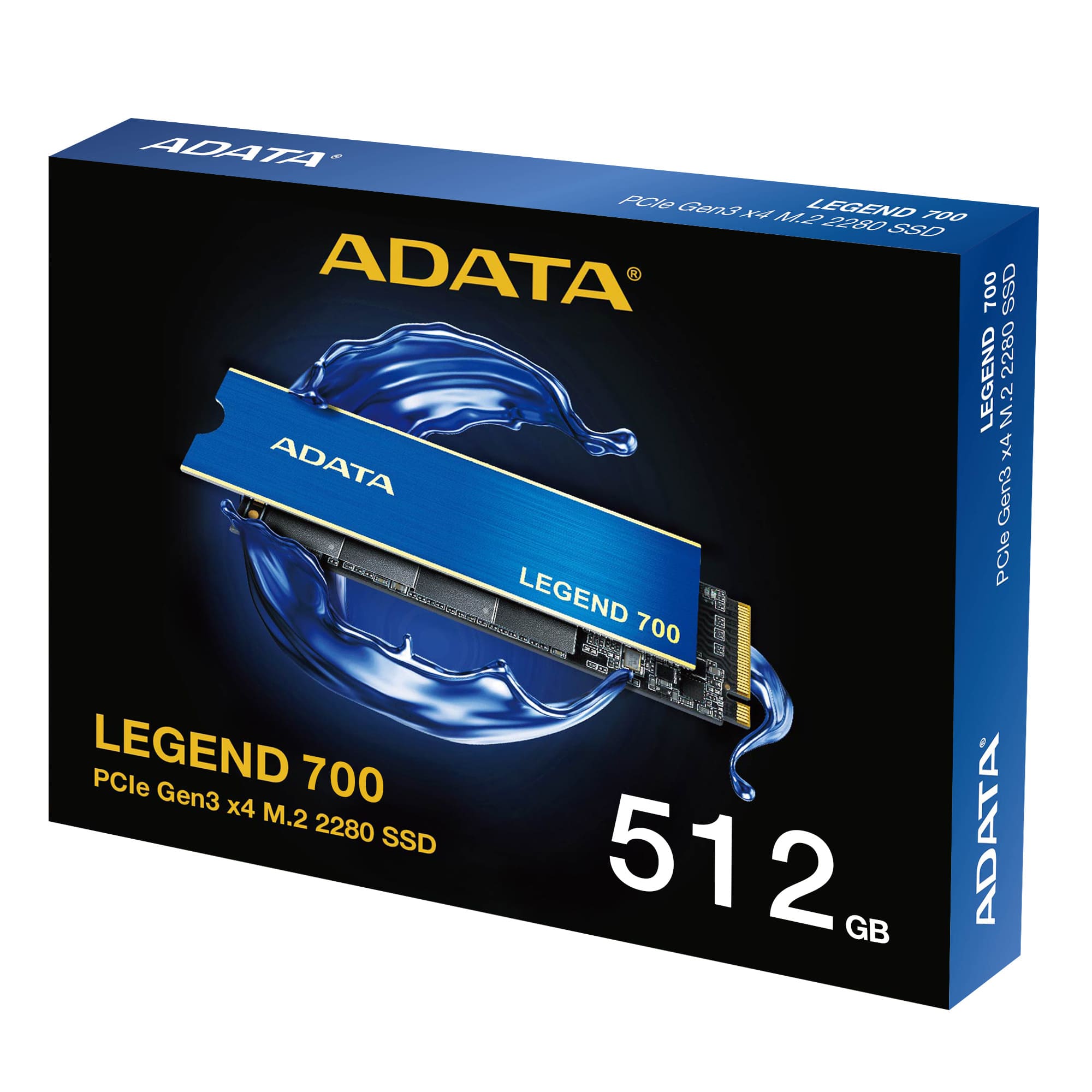 Unidad de Estado Sólido Adata Legend 700 de 512 GB, M2 2280, NVMe PCIe Gen 3X4, 2000/1600 MB/s.