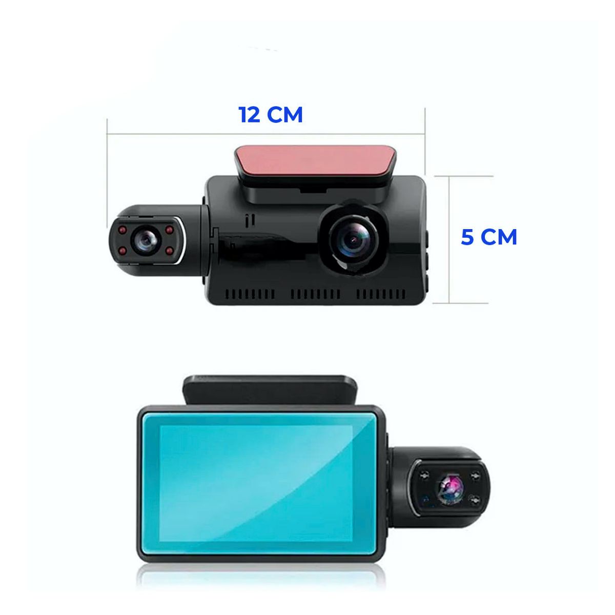 Camara Dashcam Para Autos Doble Lente Grabacion Frontal e Interna 1080p + 480p.