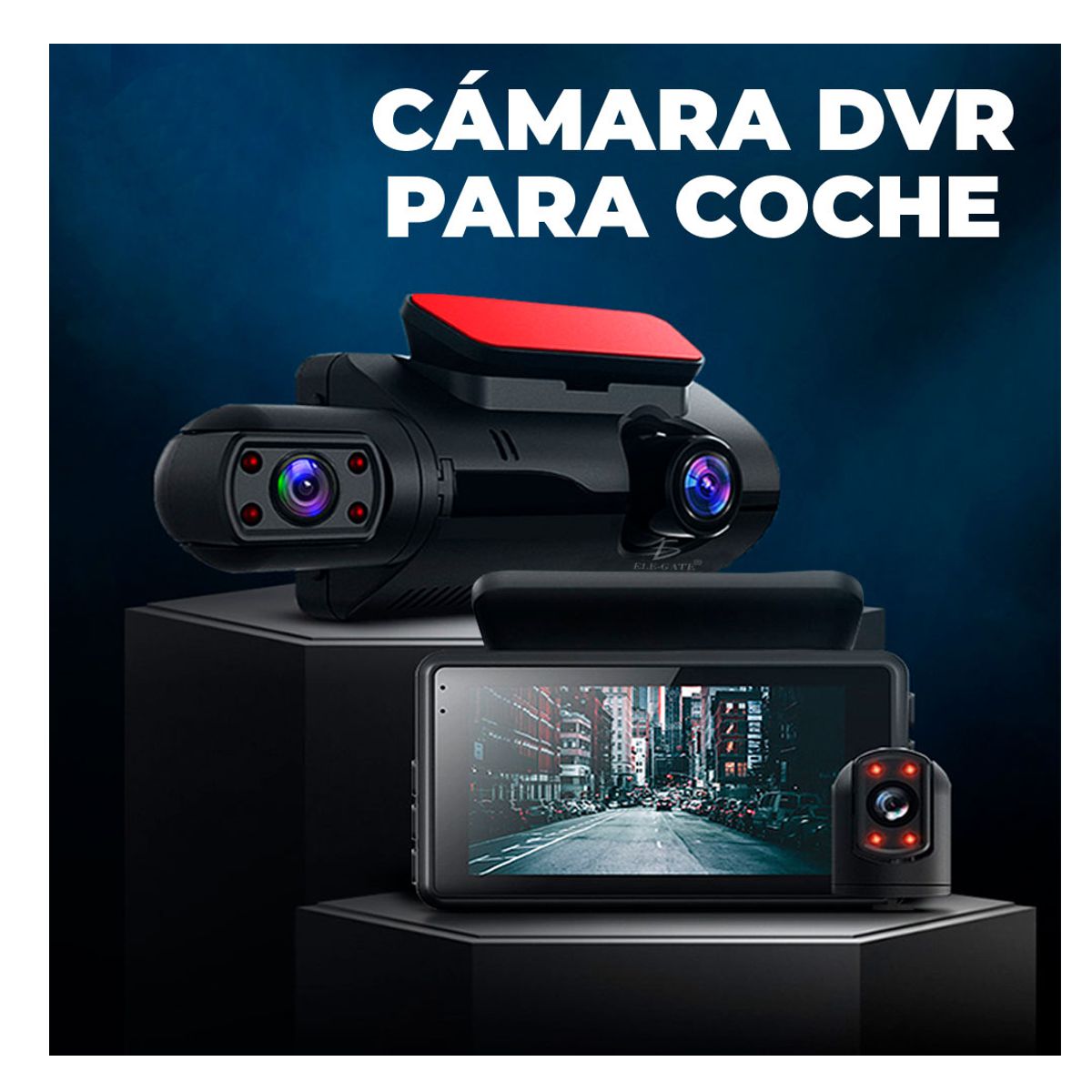 Camara Dashcam Para Autos Doble Lente Grabacion Frontal e Interna 1080p + 480p.