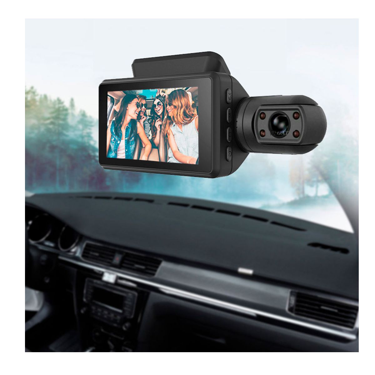 Camara Dashcam Para Autos Doble Lente Grabacion Frontal e Interna 1080p + 480p.