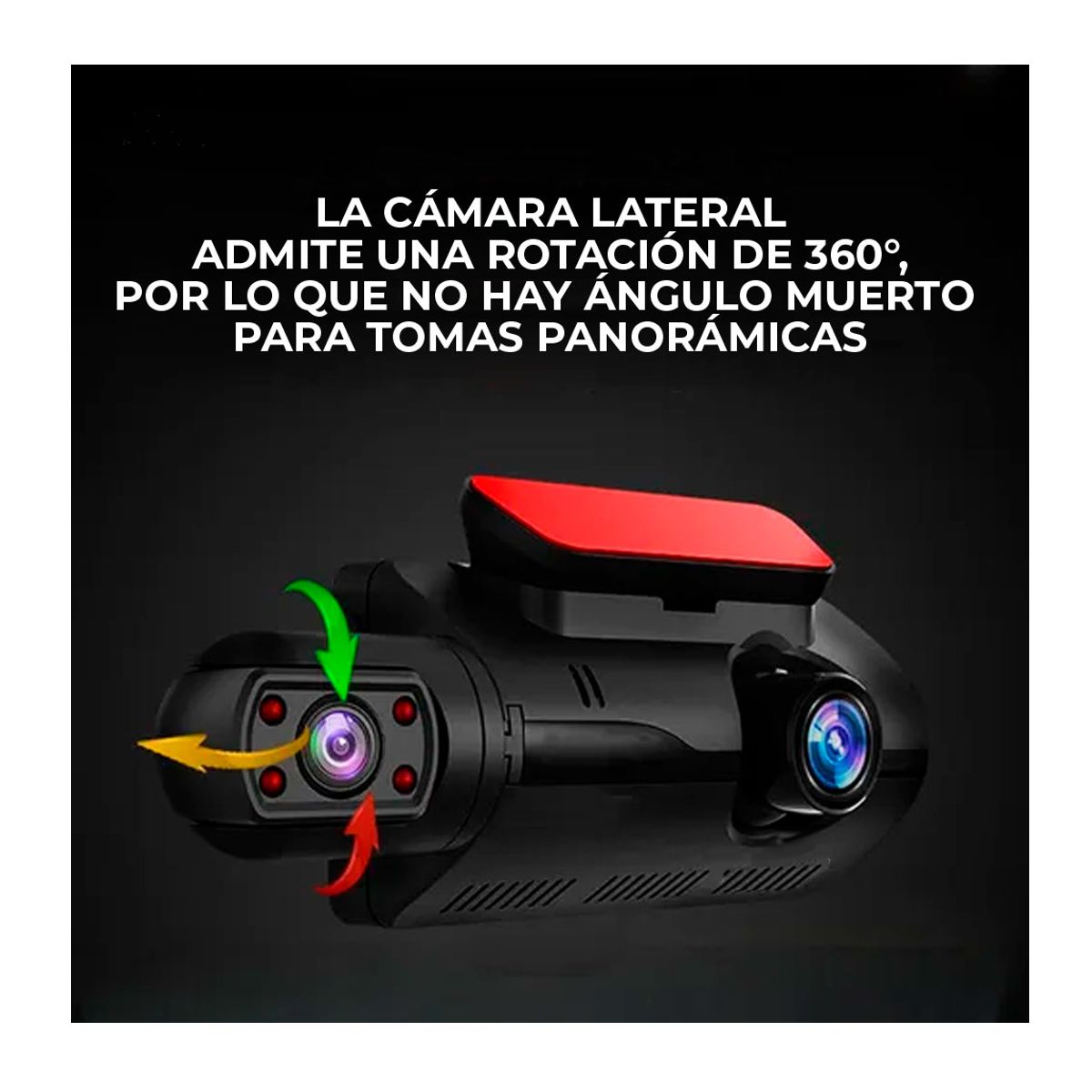 Camara Dashcam Para Autos Doble Lente Grabacion Frontal e Interna 1080p + 480p.