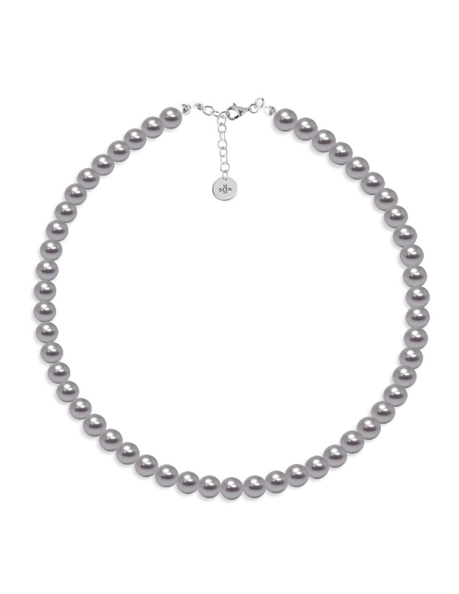 Collar, aretes y pulsera color Lila Zvezda de plata .925 corte Perlas de cristal.