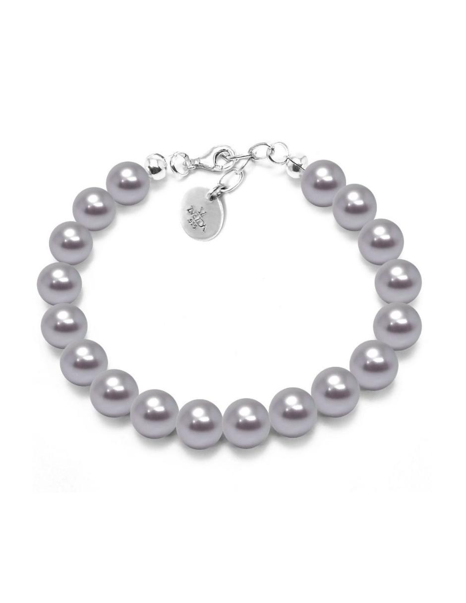 Collar, aretes y pulsera color Lila Zvezda de plata .925 corte Perlas de cristal.