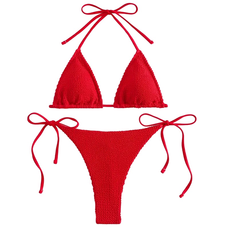 Traje de baño bikini Rojo.