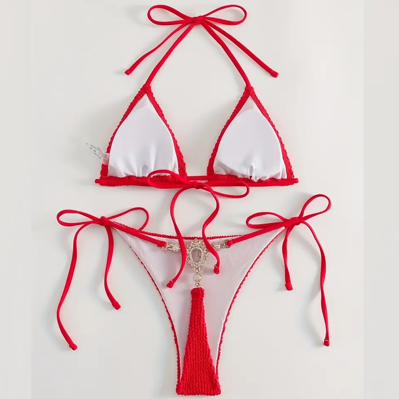 Traje de baño bikini Rojo.