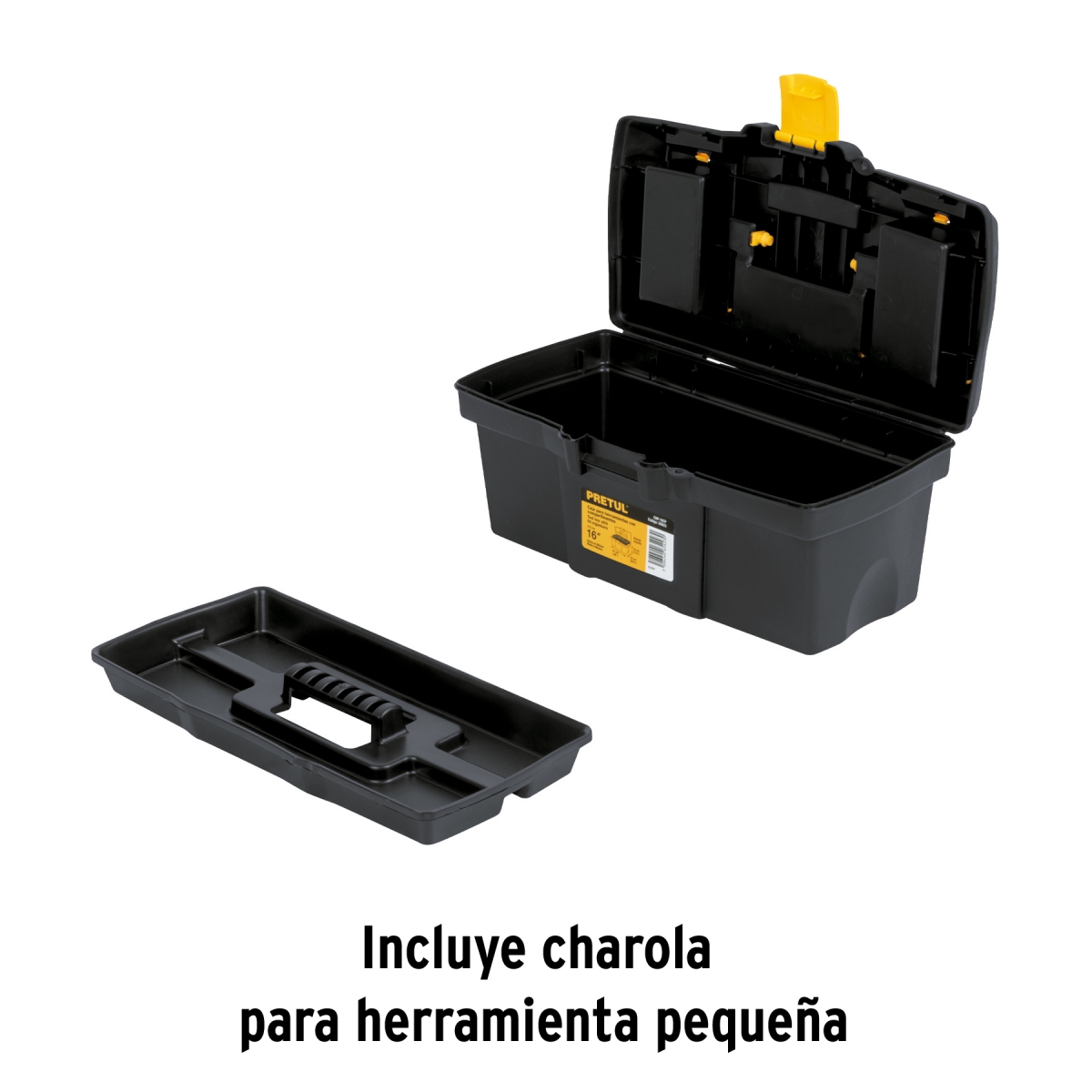 Caja De Herramientas Pretul Chp-16cp De Polipropileno 22cm.