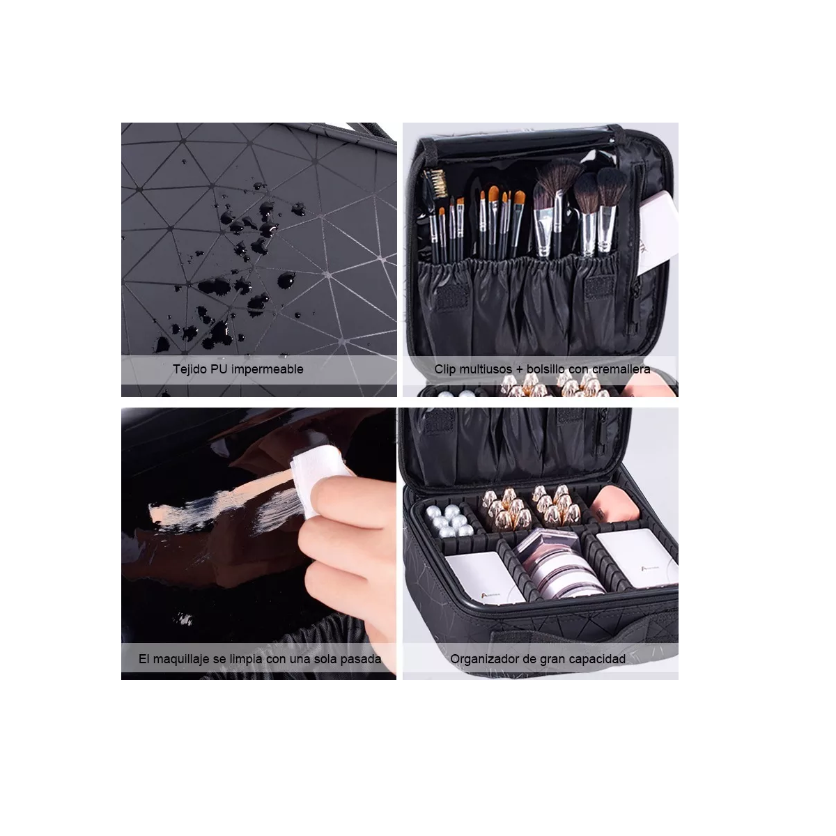 Neceser Maletin Cosmetiquera Maquillaje Compartimentos Mujer
