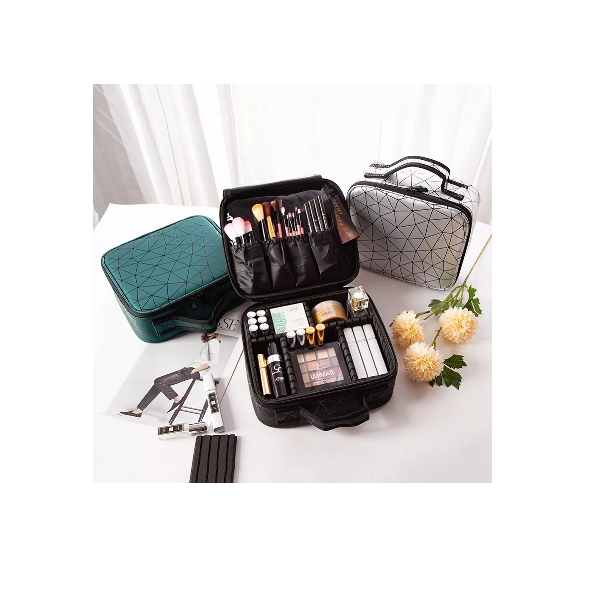 Neceser Maletin Cosmetiquera Maquillaje Compartimentos Mujer