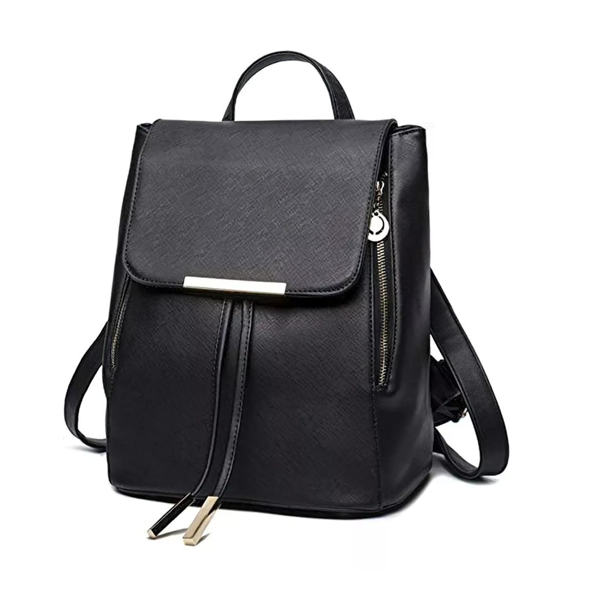 Mochila Mujer Bolsa Con Metalica Moda Impermeable Casual