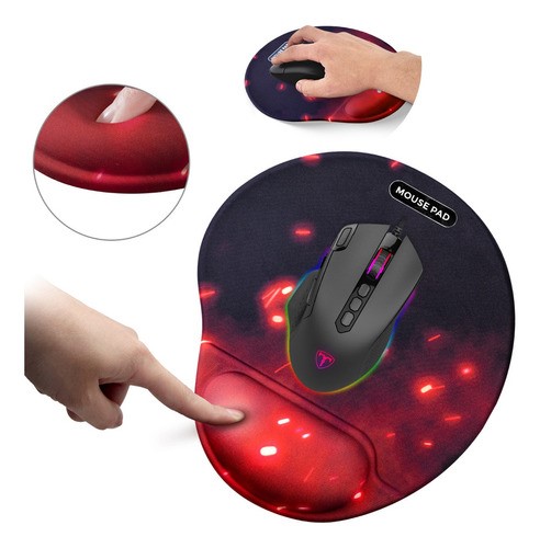 Mouse Pad Ergonomico E45 Pintura Fuego