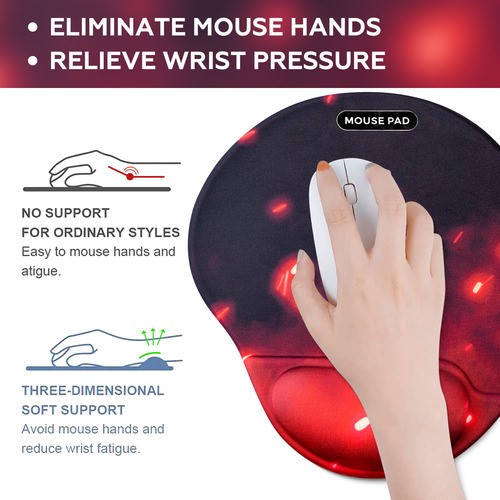 Mouse Pad Ergonomico E45 Pintura Fuego