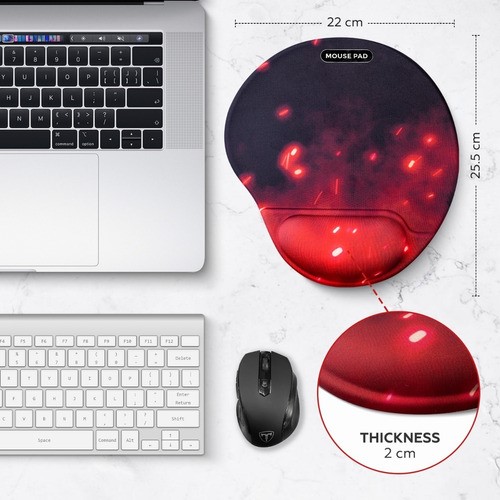 Mouse Pad Ergonomico E45 Pintura Fuego