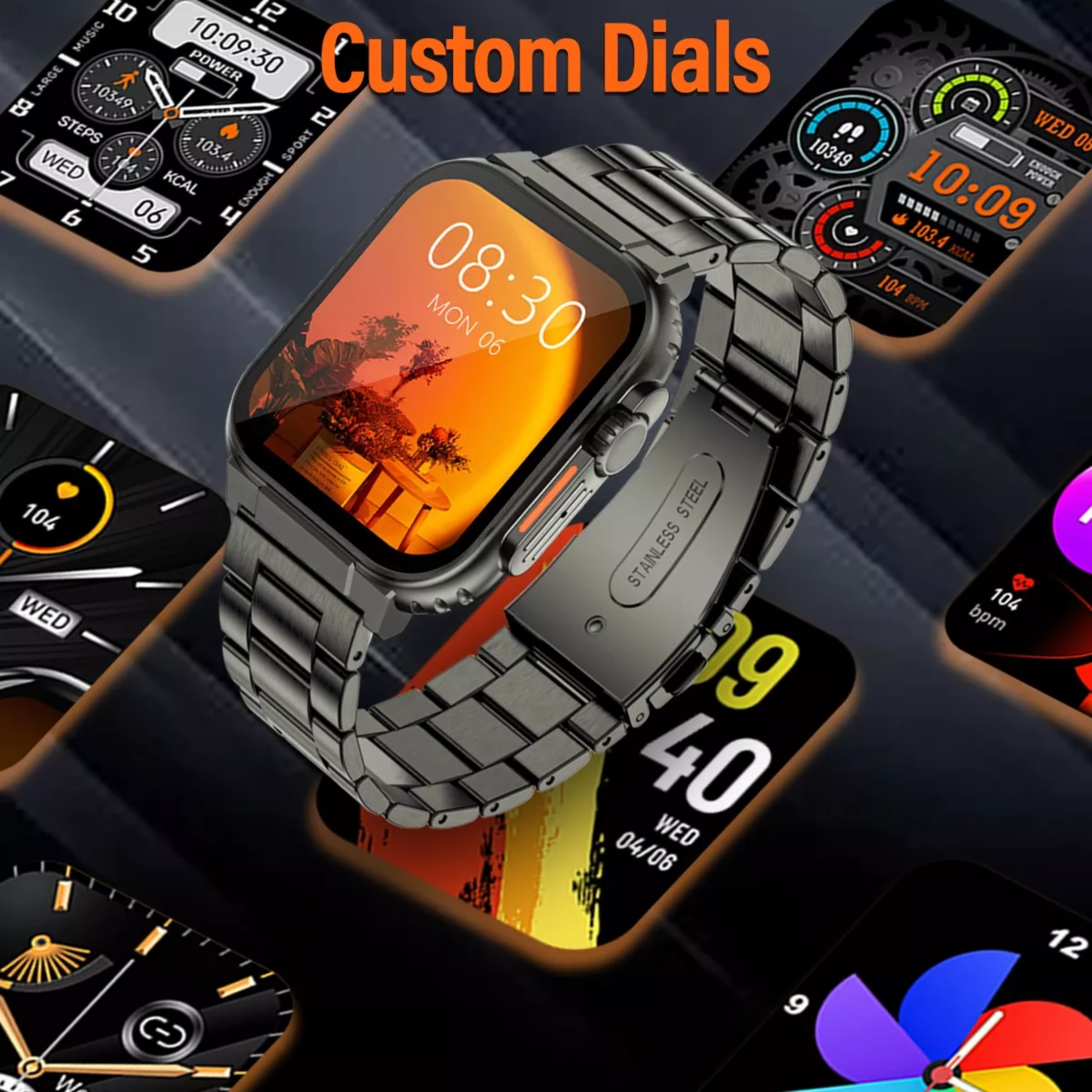 Reloj Inteligente 2 Acero Inoxidable Bluetooth Para Hombre Color De La Caja Negro Color De La Correa Negro Color Del Bisel Negro.