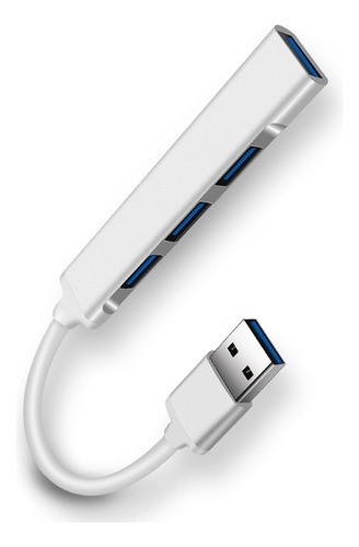 "Hub Usb 3.0 Adaptador Convertidor Ultradelgado Con 4 Puertos blanco "