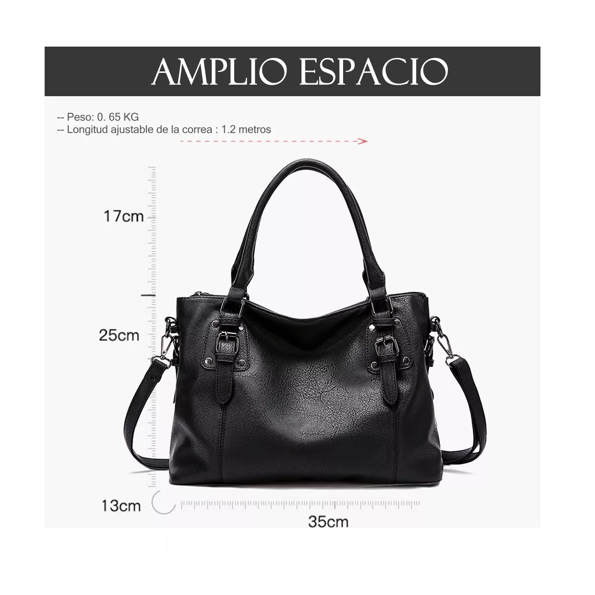Bolso Mujer De Cuero Pu Estilo Casual Y Vintage.