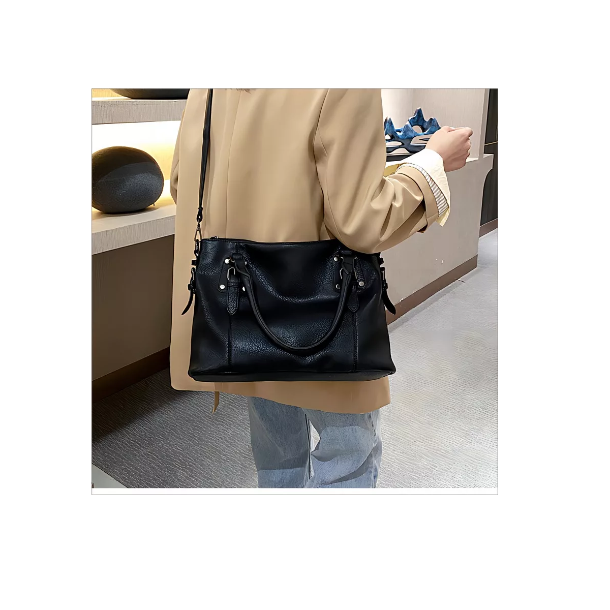 Bolso Mujer De Cuero Pu Estilo Casual Y Vintage.