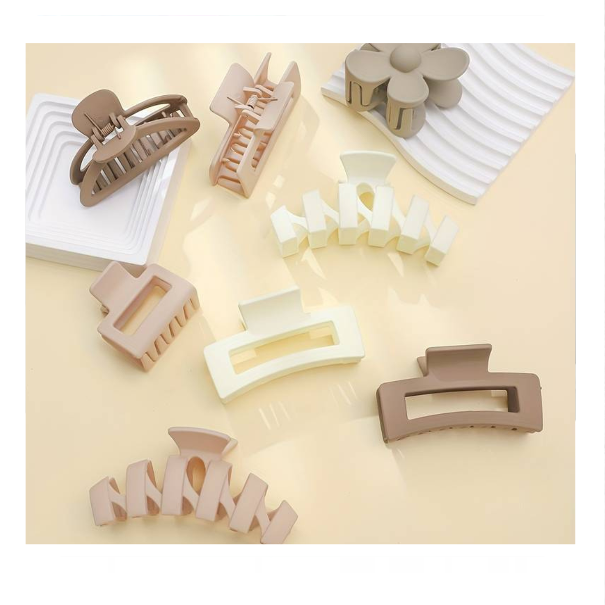 Set de 10 Pinzas para cabello Diferentes Diseños Casual Para uso Diario.