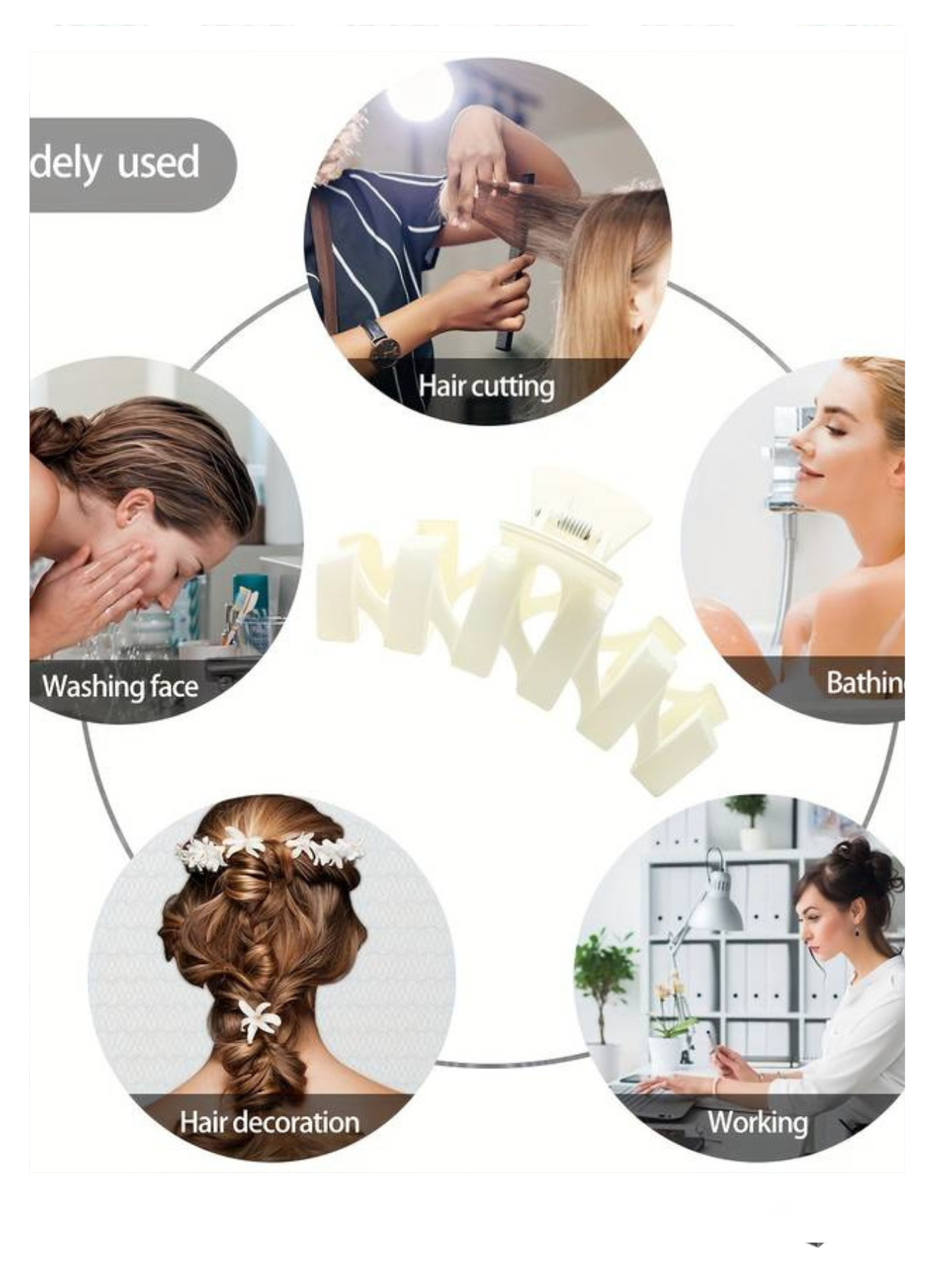 Set de 10 Pinzas para cabello Diferentes Diseños Casual Para uso Diario.