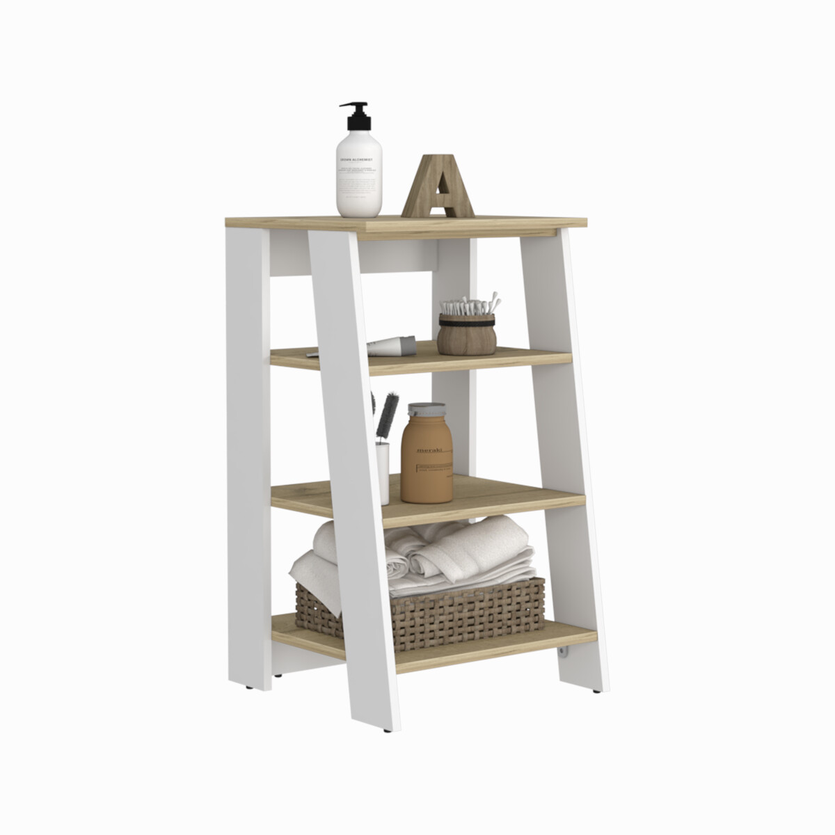 MUEBLE OPTMIZADOR DE BAÑO ARMABLE TIPO ESCALERA MODELO BATH.