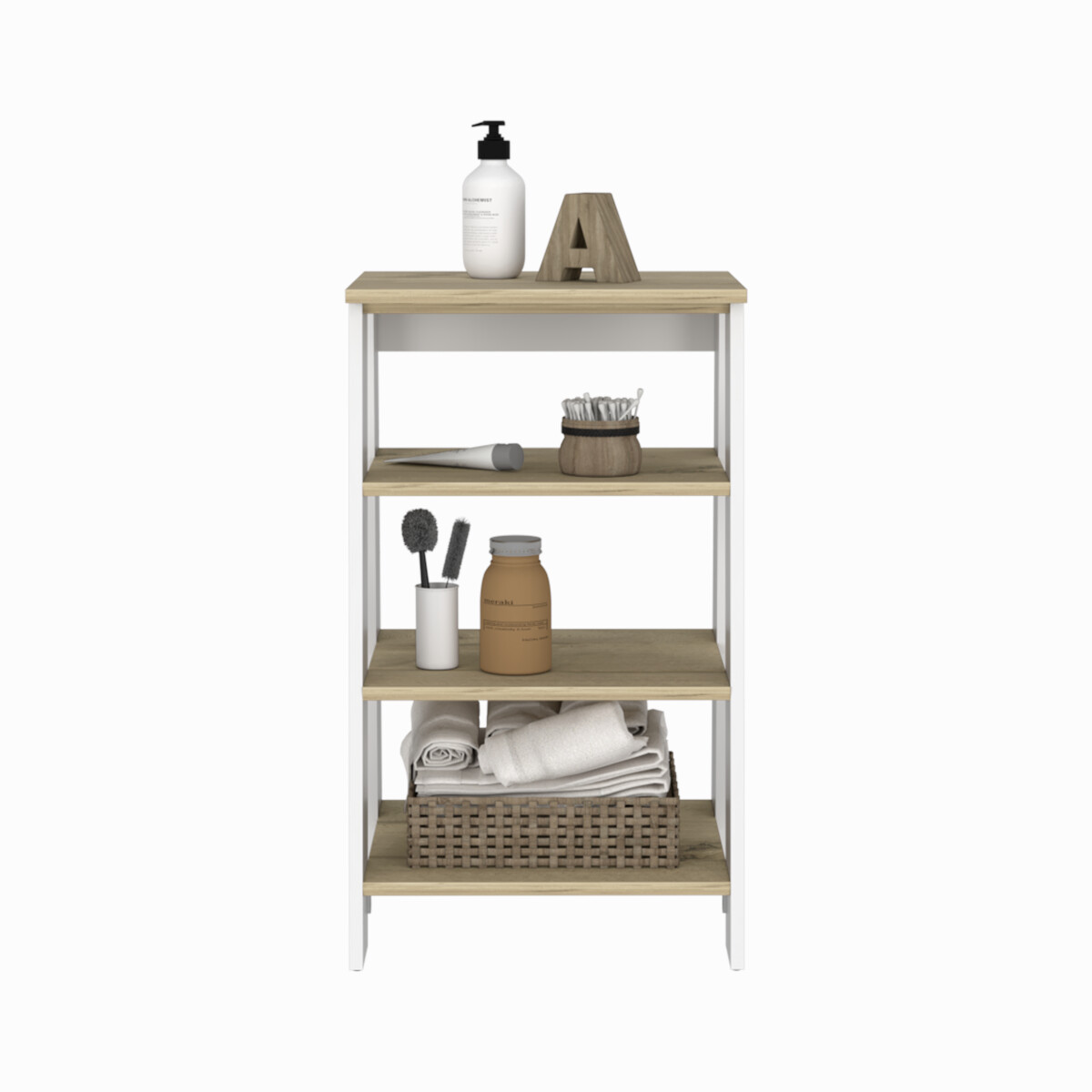 MUEBLE OPTMIZADOR DE BAÑO ARMABLE TIPO ESCALERA MODELO BATH.