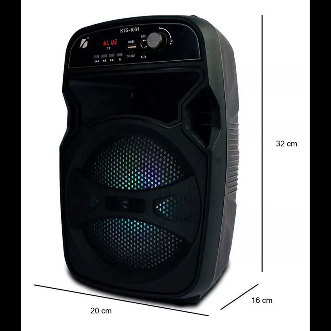 Bocina Tipo Bafle 6.5 Con Microfono Alambrico Big Sound kts-1061.