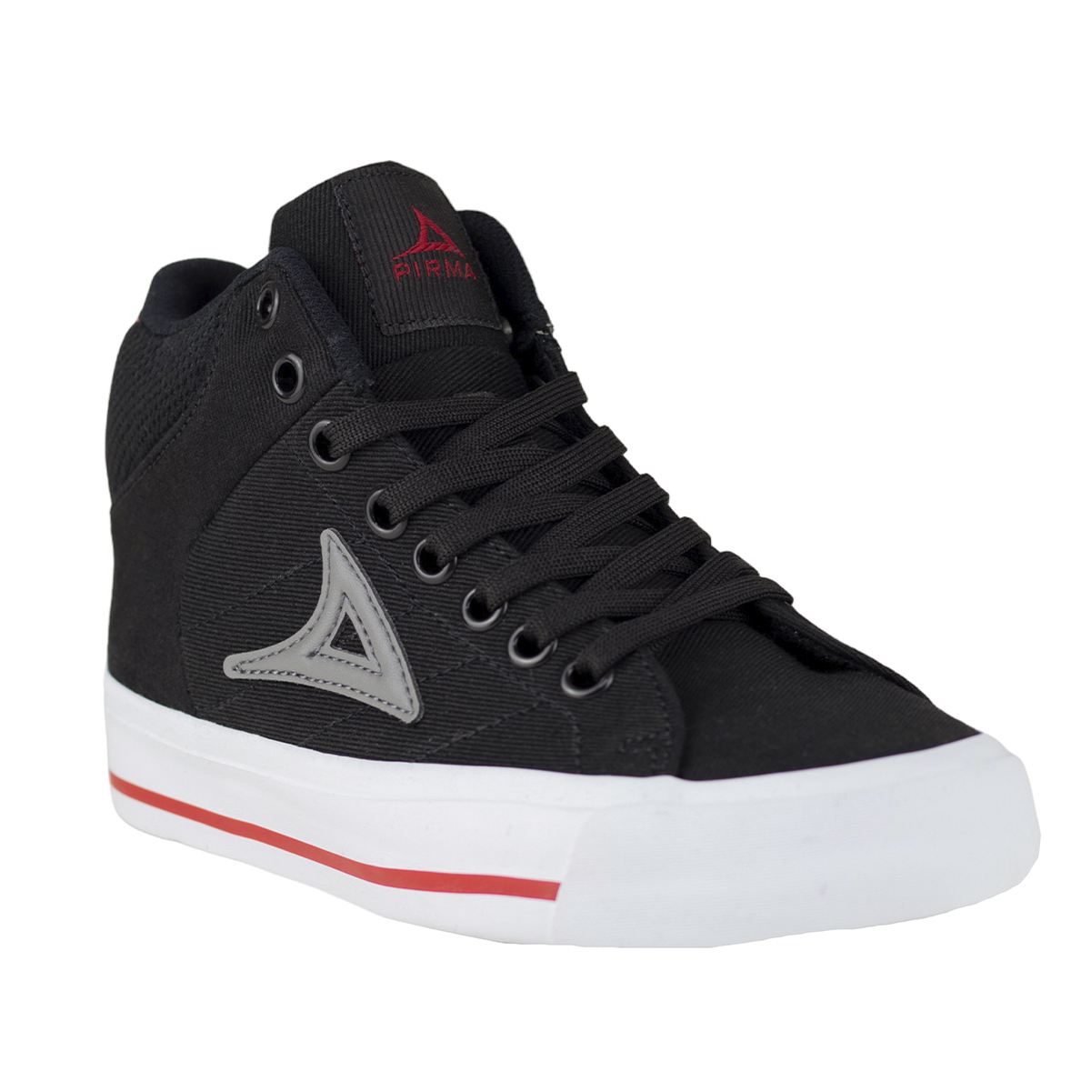 Tenis Urbanos Pirma Juvenil 6033 Negro Rojo Tipo Bota Confort.