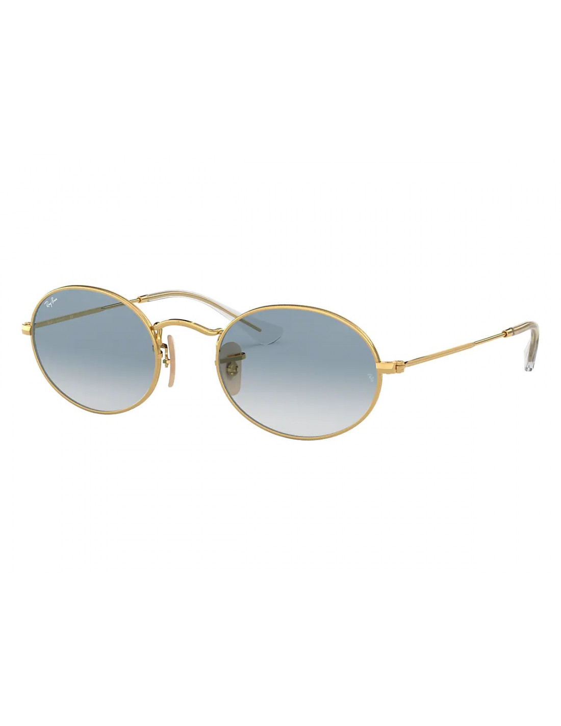 Lentes de sol Ray Ban Rb3547n 001/3F Oval Flat Lenses Azul Degradado Dorado