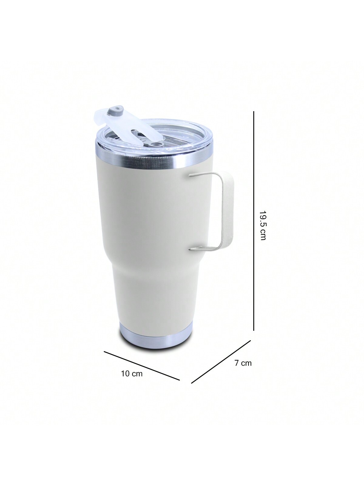 Vaso Termico Blanco Yeti Capacidad De 380 Ml Con Agarradera.