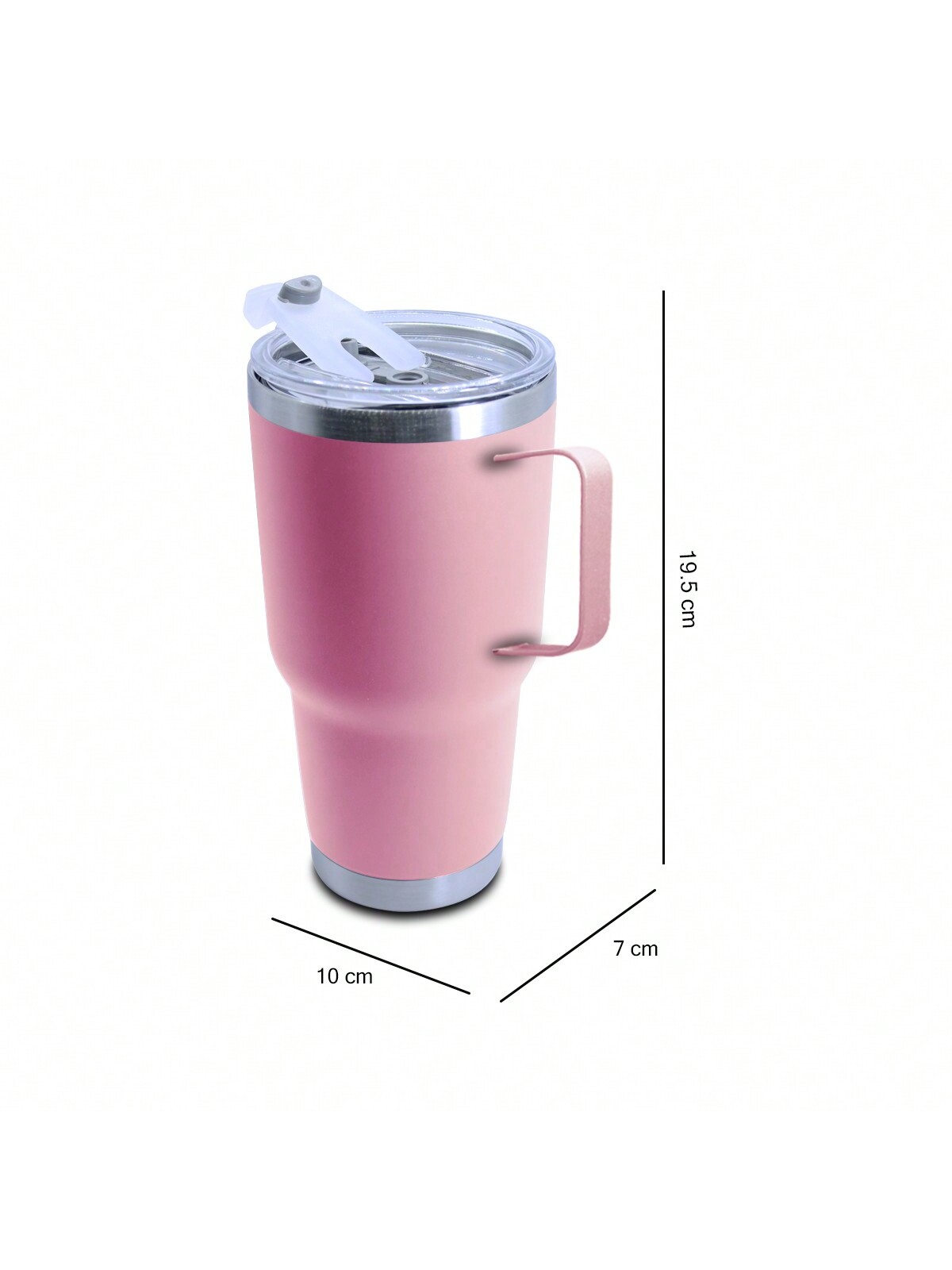 Vaso Termico Rosa Vieja Yeti Capacidad De 380 Ml Con Agarradera.