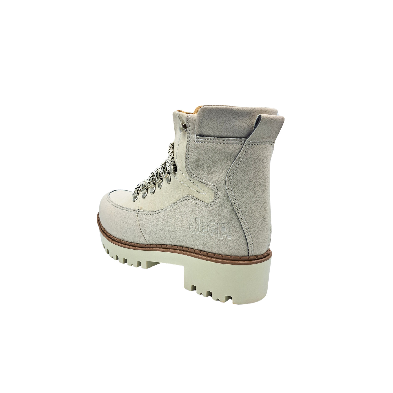 Bota Botín Jeep 050-50 Casual Color Hueso Para Dama.