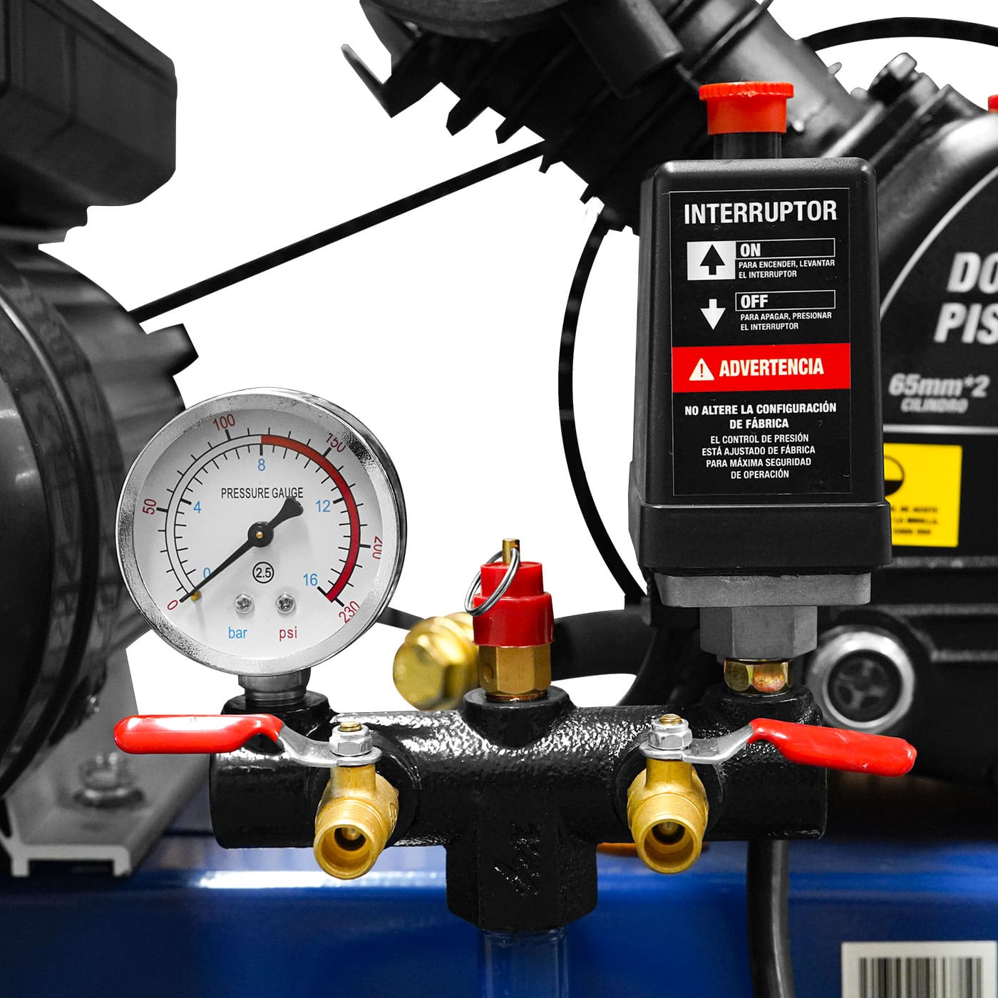 COMPRESOR DE AIRE HYUNDAI 120 LITROS 3 HP 116 PSI 110V/60HZ VERTICAL - HYAC120V
