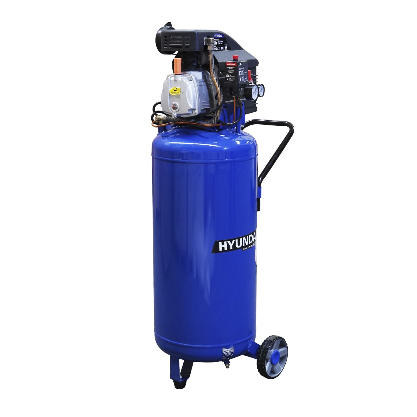 COMPRESOR DE AIRE HYUNDAI 80 LITROS 2 HP 116PSI 110V/60HZ VERTICAL - HYAC80V.