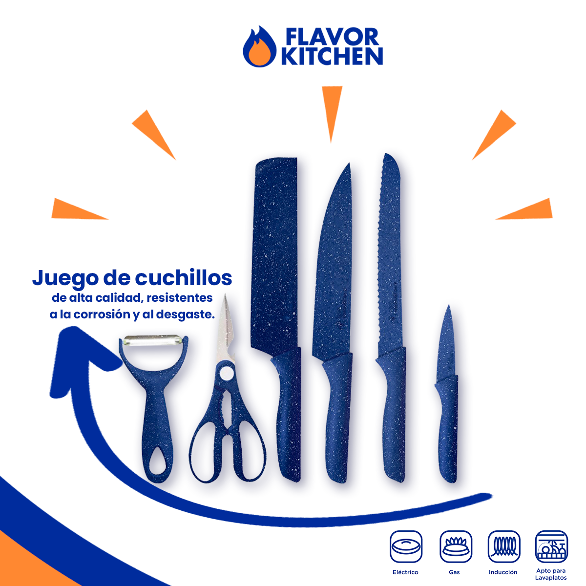 Batería de Cocina Flavor Kitchen Profesional 26 Piezas.