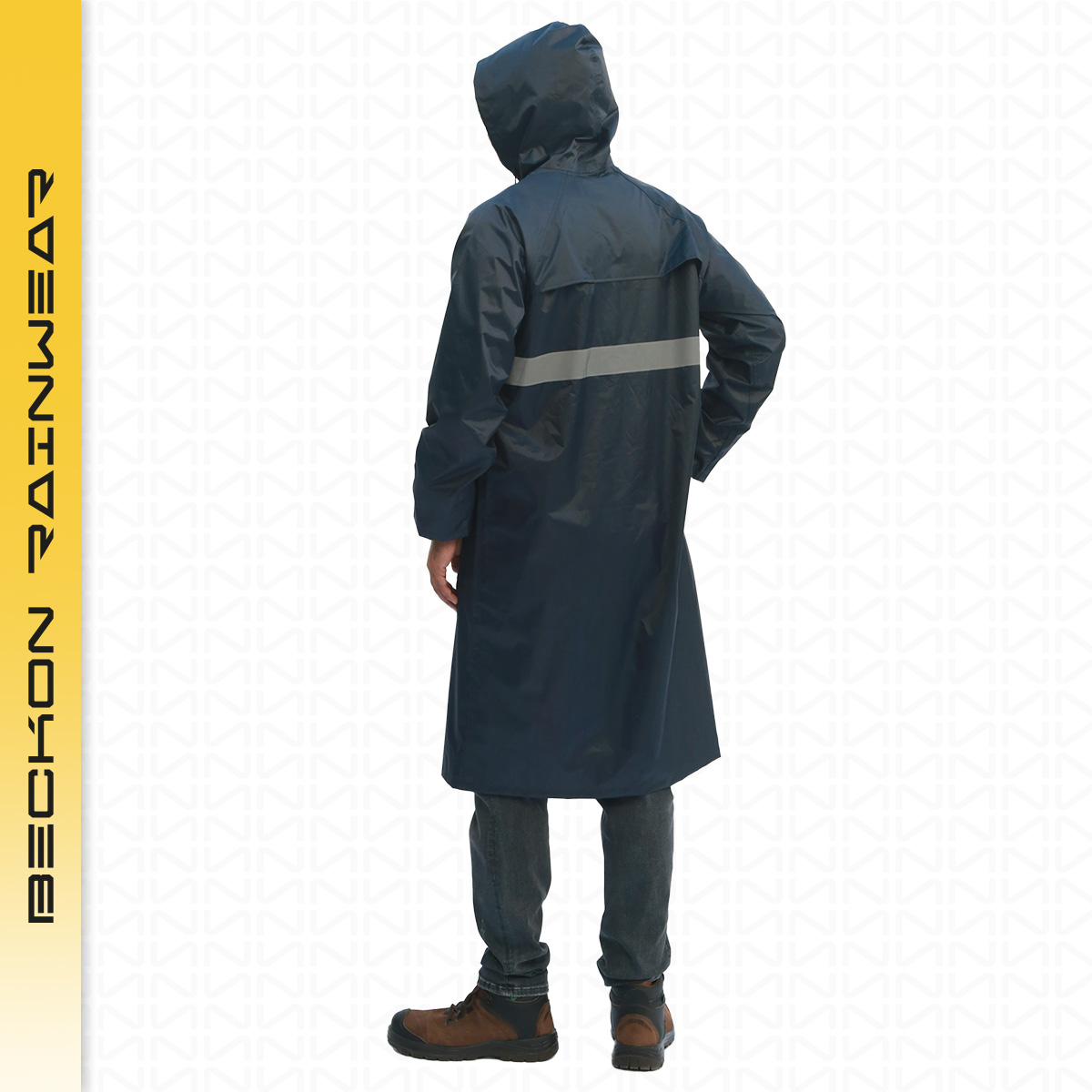 Impermeable gabardina largo para lluvias ligero premium unisex hombre mujer con reflejantes rainwear tallas disponibles.