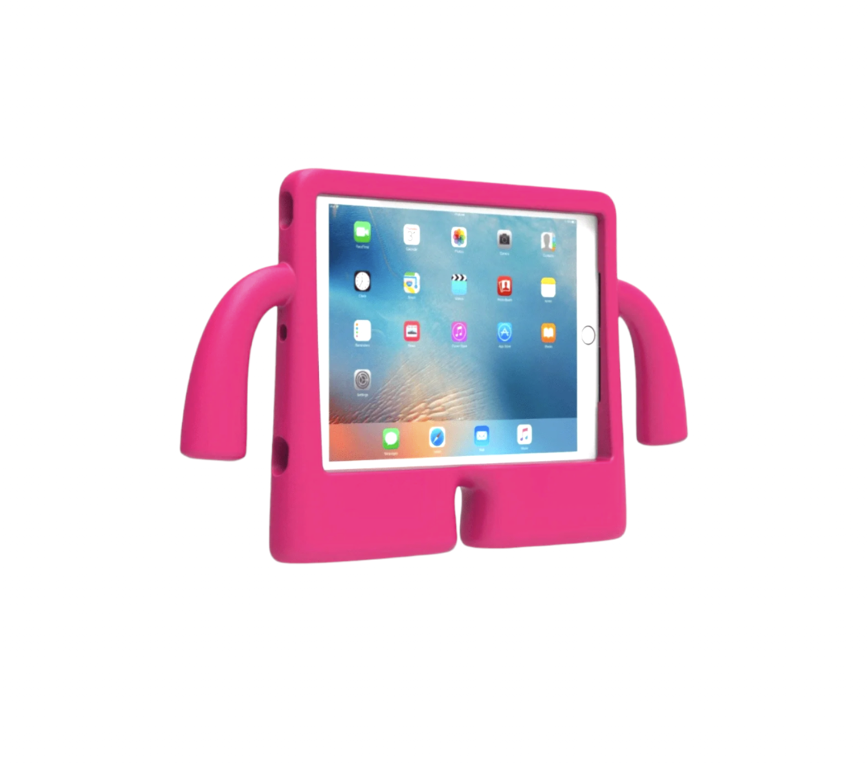 Funda Protectora Infantil con Bracitos más Mica de Cristal Gratis para Tablet Samsung S9 FE SM-X510 10.9" Color Rosa.