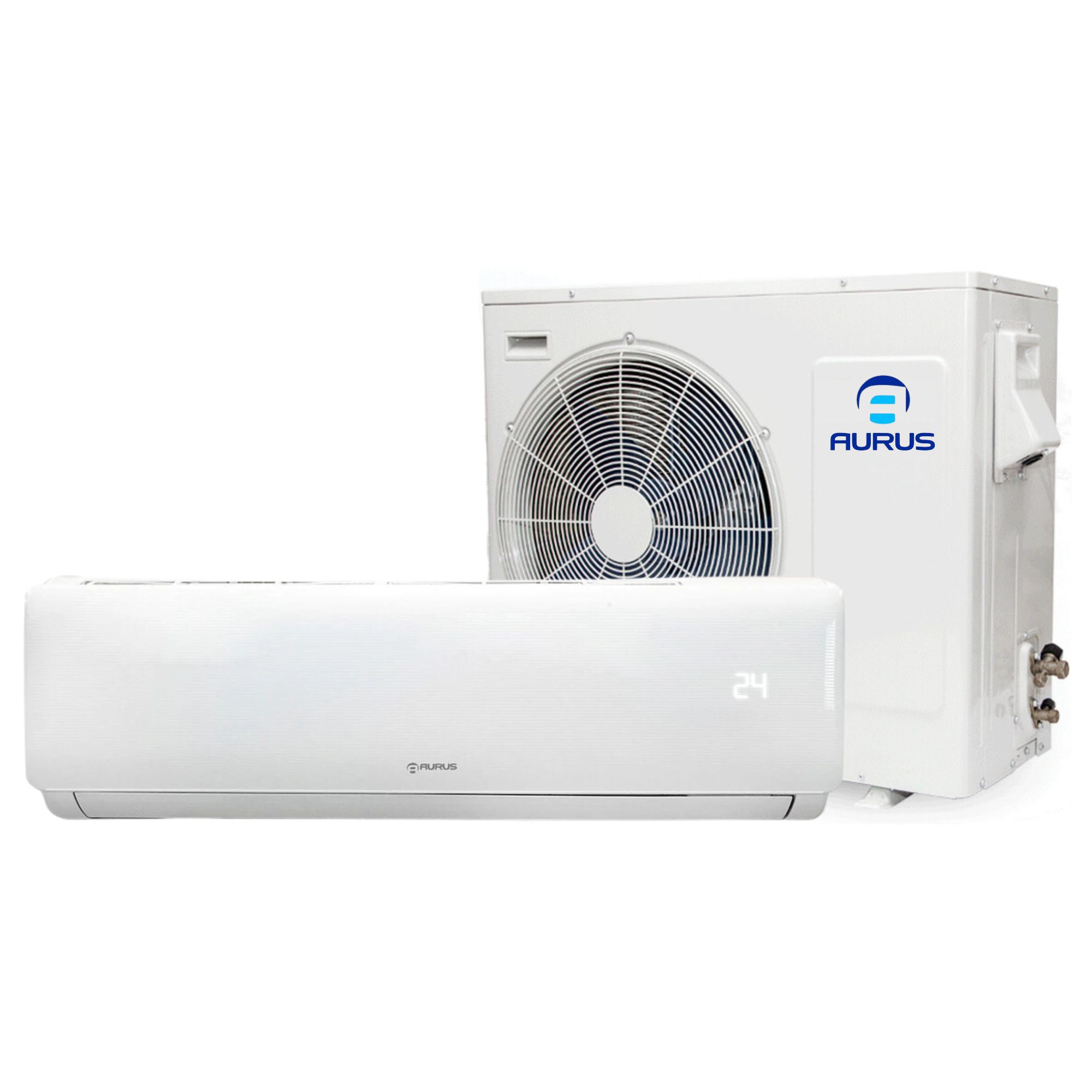 Minisplit Inverter Aurus de 1.5 Toneladas, 18,000 BTU, Frío y Calor, 220V, Wi-Fi, Blanco.