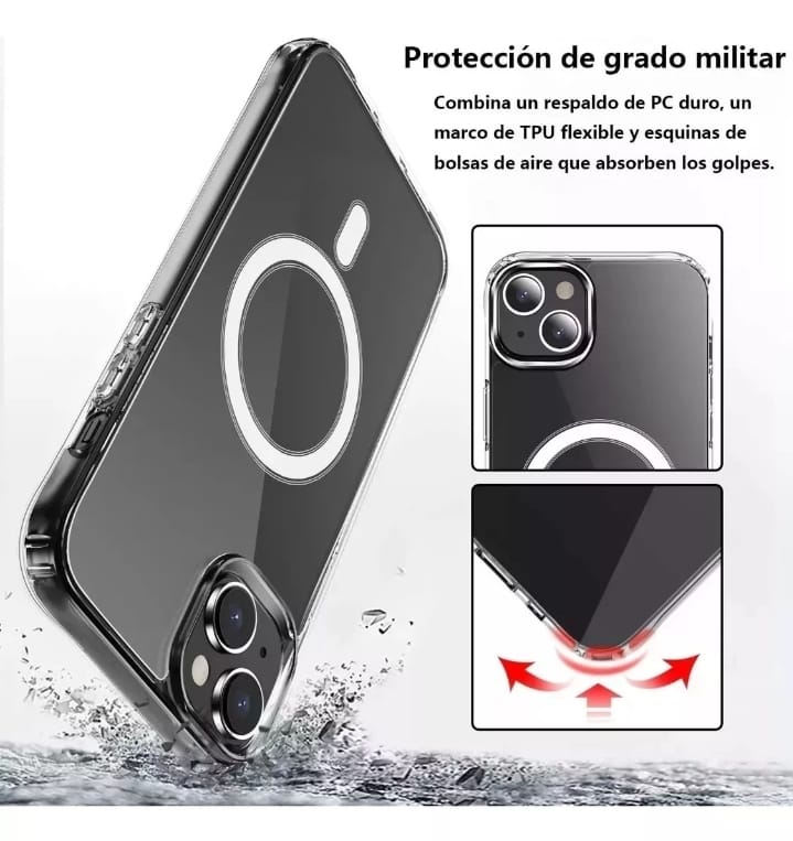 Kit Para iPhone 12 Pro Max, Case, Cubo, Cable, Cargador Inalambrico y Audifonos..