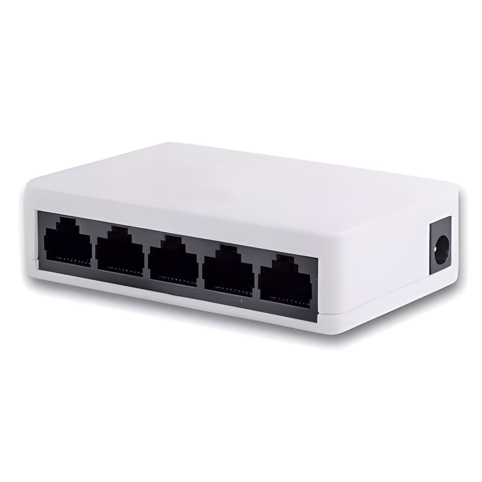 Switch Red Ethernet RJ45 5 Puertos 100 Mbps.